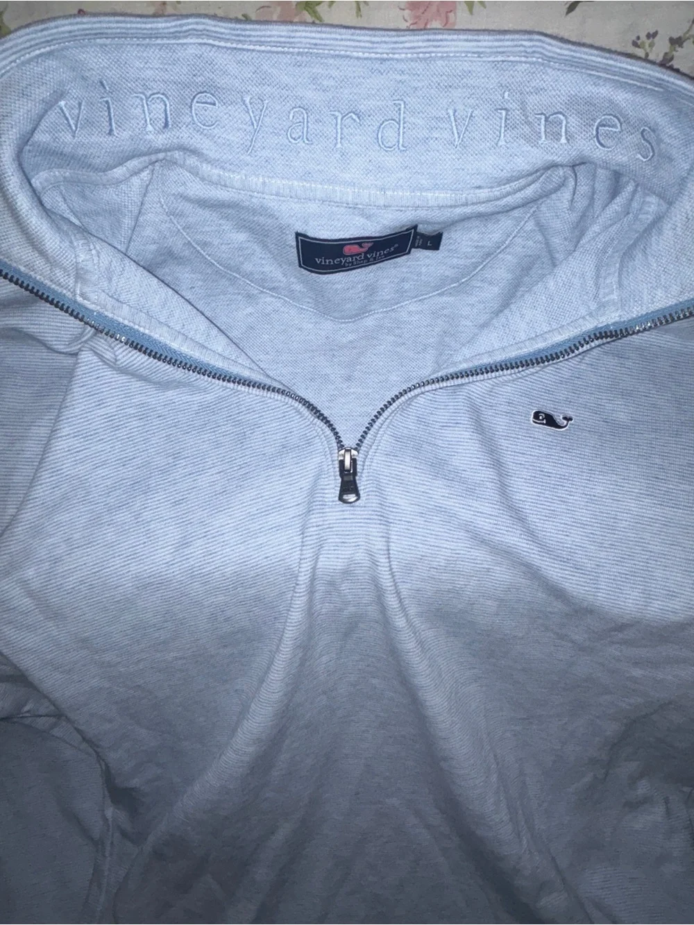 Men's Vineyard Vines Light blue Quarter Zip Up LARGE PGA Golf